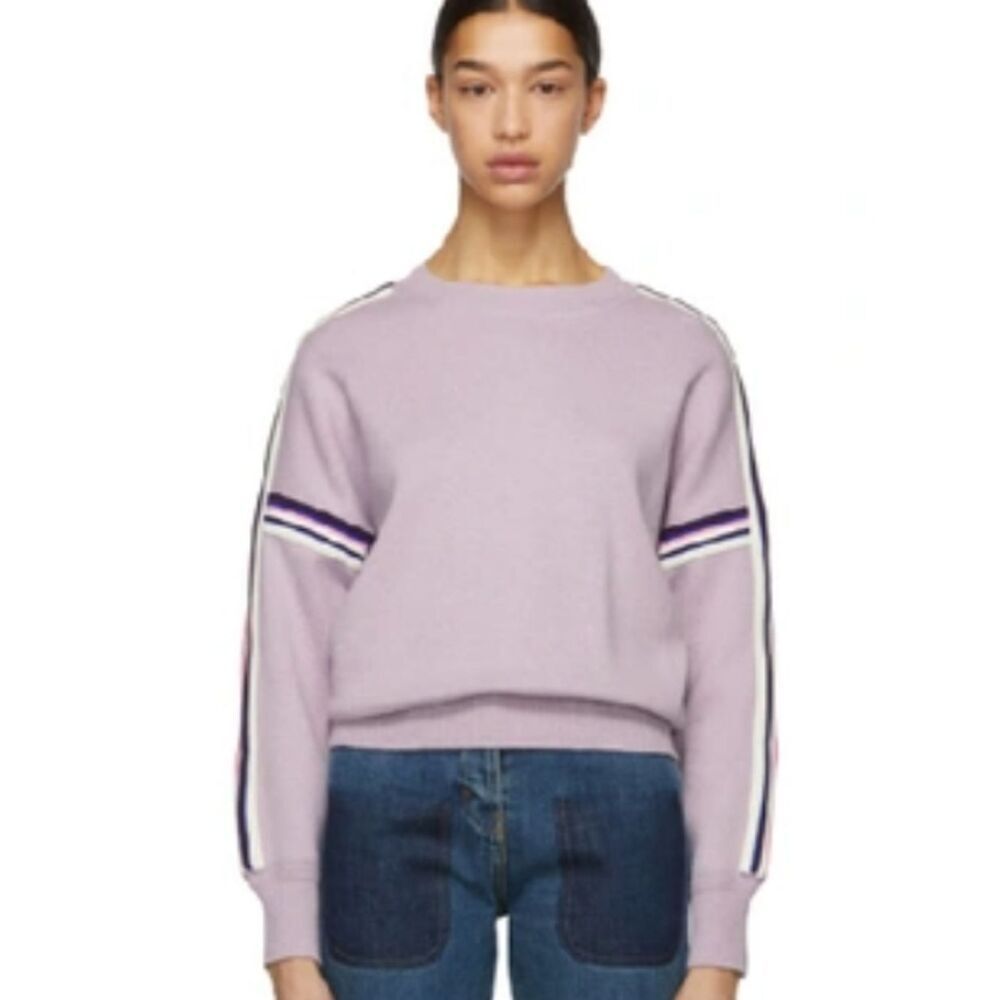 Isabel Marant Women's Light Lavender Crewneck Cotton / Wool Sweater